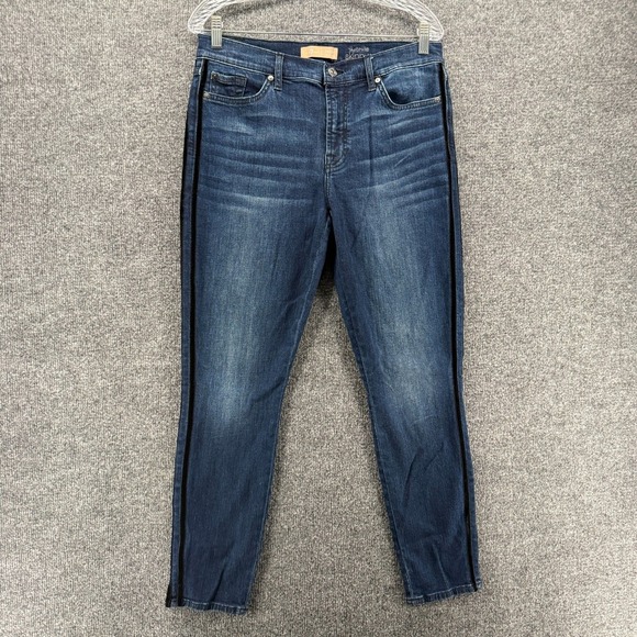 7 For All Mankind Denim - 7 for All Mankind Jeans Womens 31 Blue Bair Ankle Skinny Mid Rise Stretch Denim
